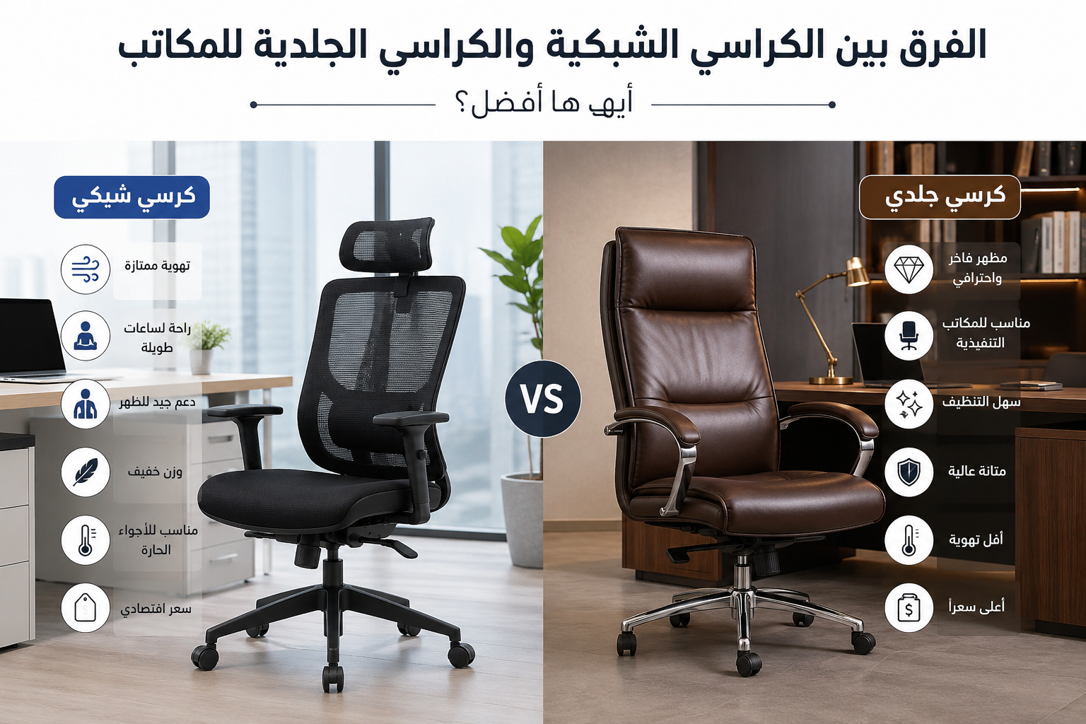 Mesh Office Chairs vs. Leather Office Chairs: A Comprehensive Comparison to Choose the Best Office Chair