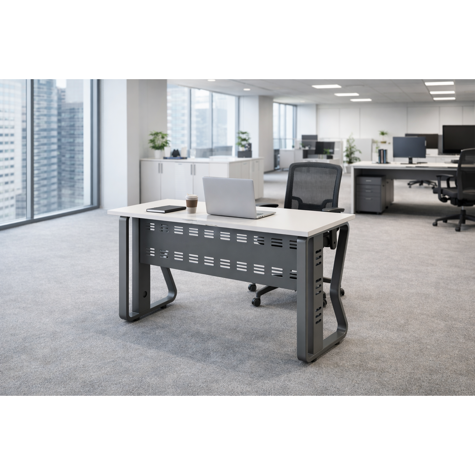 Ortiga Desk Modern Office Desk for Organized Workspaces