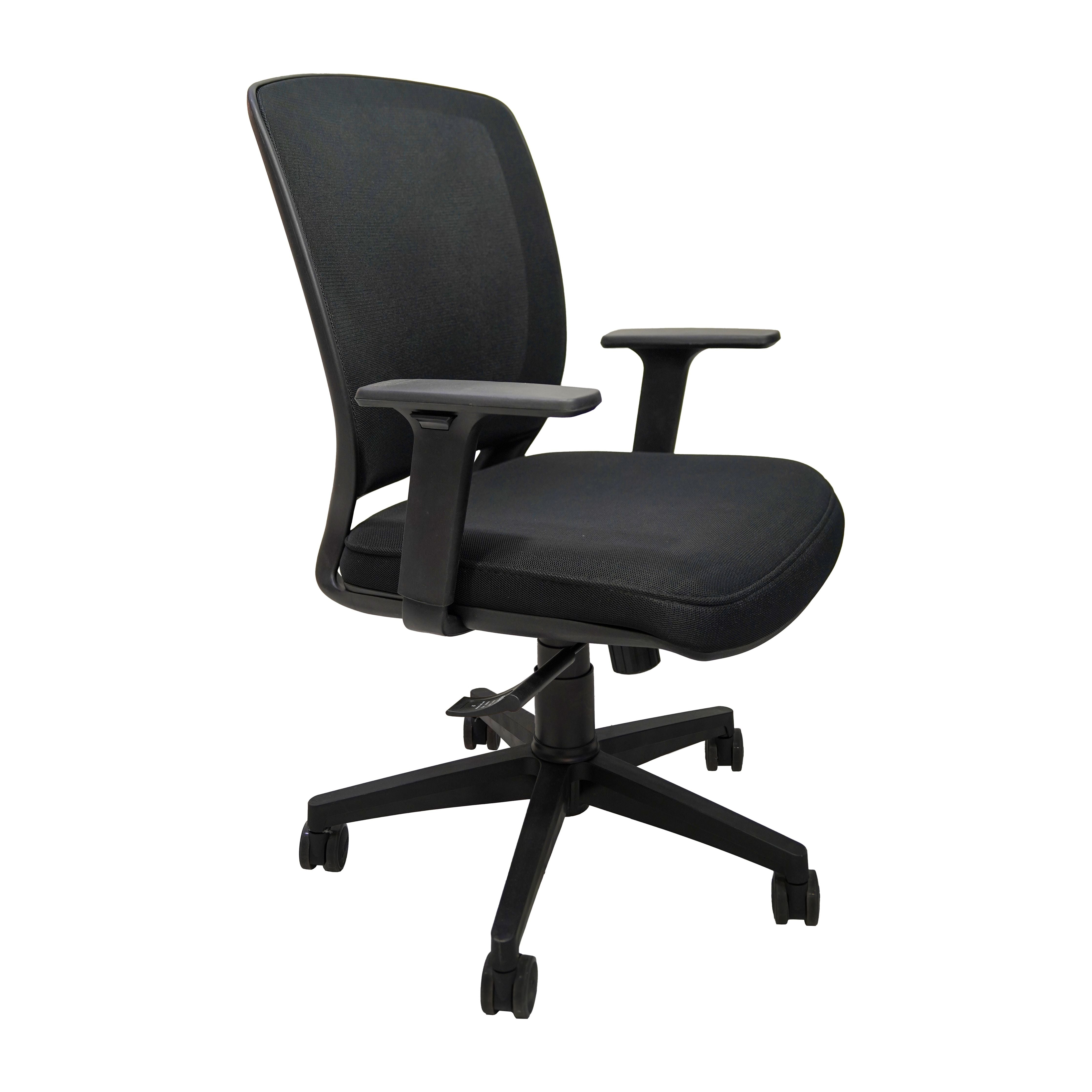 Echo Black Chair  Modern Black Ergonomic Office Chair