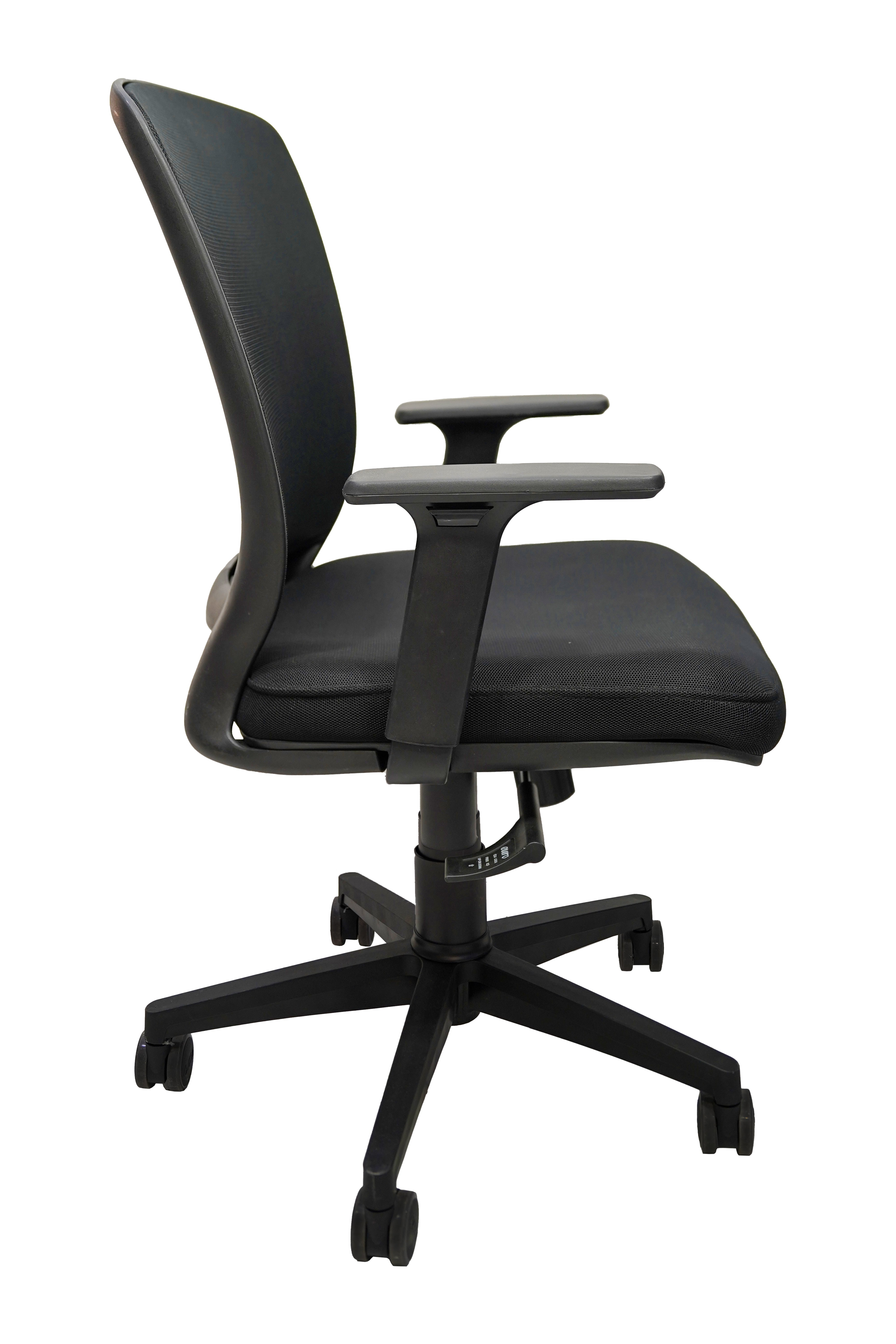 Echo Black Chair  Modern Black Ergonomic Office Chair